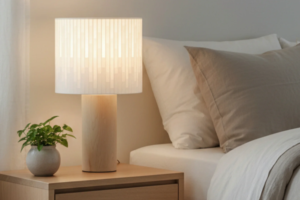 How a Wooden Table Lamp with 3D Printed Shade Transforms Your Space