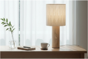 How a Wooden Table Lamp with 3D Printed Shade Transforms Your Space